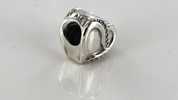 PANDORA Genuine Unique S925 ALE-RIBBON OF LOVE SILVER CHARM-791816CZ RRP£50!!!