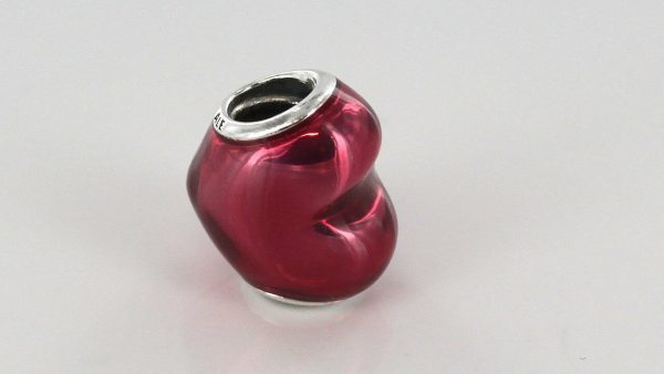 PANDORA S925 ALE Genuine Unique HEART BEAT SILVER CHARM 791814EN62 RRP£50!!!