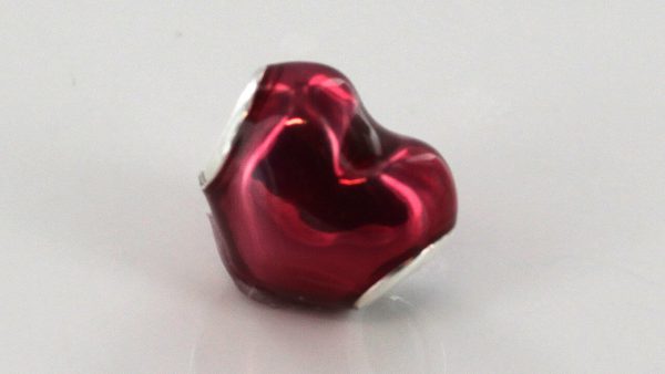 PANDORA S925 ALE Genuine Unique HEART BEAT SILVER CHARM 791814EN62 RRP£50!!!