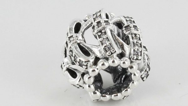 PANDORA Genuine S925 ALE-SHIMMERING SENTIMENTS OPENWORK CHARM-791779CZ RRP£50!!!