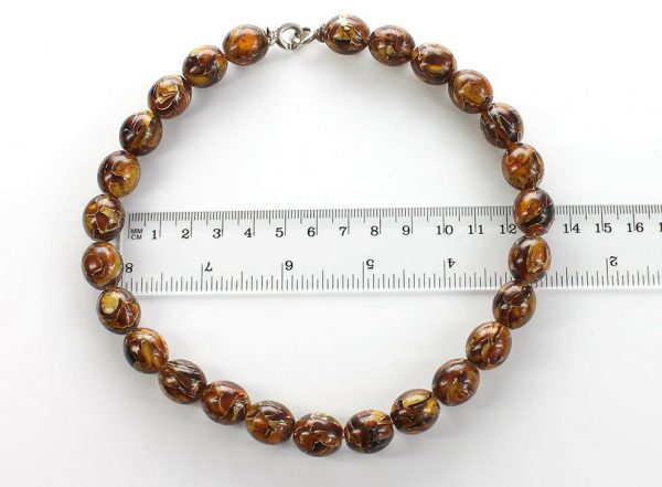 German Baltic Amber Beads Mosaic Unique designer Genuine - A0044 RRP£220!!!