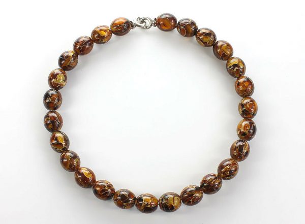 German Baltic Amber Beads Mosaic Unique designer Genuine - A0044 RRP£220!!!