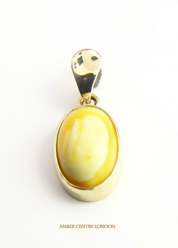 Italian Made German Butterscotch Amber Pendant in 9ct Gold GP0006Y RRP£175!!!