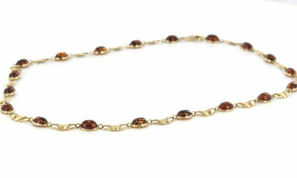 Italian Made Elegant German Baltic Amber Necklace 9ct solid Gold- GN0034H RRP£1225!!!