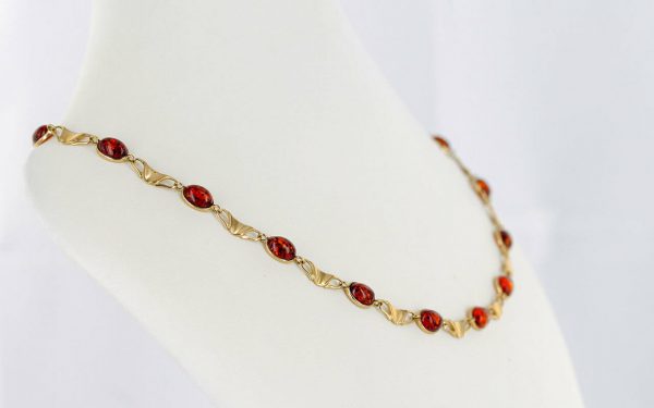 Italian Made Elegant German Baltic Amber Necklace 9ct solid Gold- GN0034H RRP£1225!!!