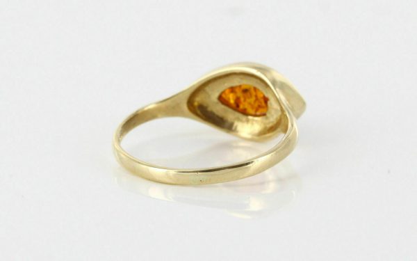 Italian Unique Handmade German Baltic Amber Ring in 9ct solid Gold- GR0204 RRP £195!!!