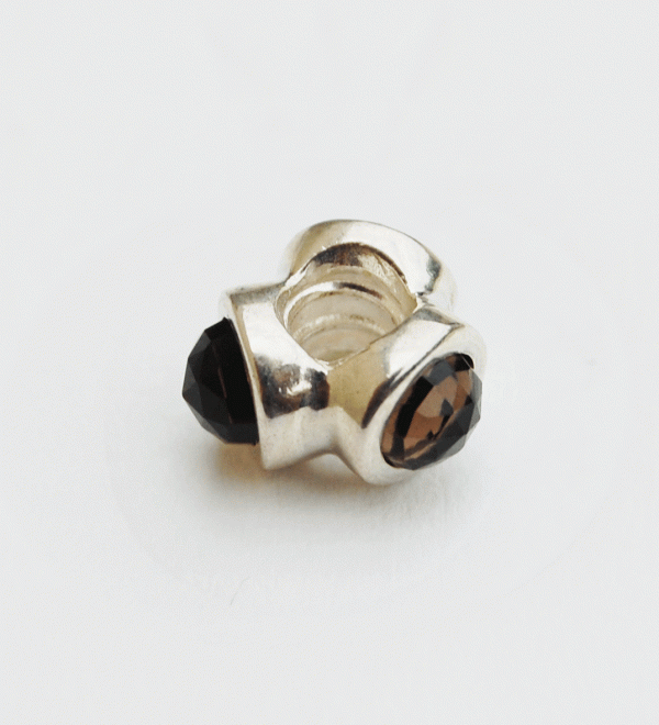 Pandora 925 ALE SILVER SMOKY QUARTZ NATURAL LIGHT CHARM - 790351SQ RRP£65!!!