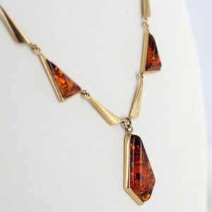 Italian Handmade German Baltic Amber Necklace in 9ct solid Gold- GN0031 RRP£795!!!