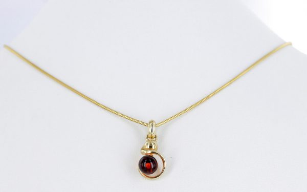 Italian Made Modern German Baltic Amber Pendant in 9ct solid Gold GP0013 RRP£175!!!