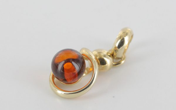 Italian Made Modern German Baltic Amber Pendant in 9ct solid Gold GP0013 RRP£175!!!