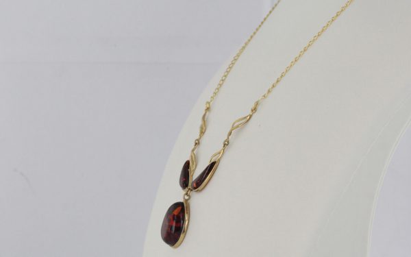 Italian Handmade German Baltic Amber Necklace in 9ct solid Gold- GN0021 RRP£575!!!