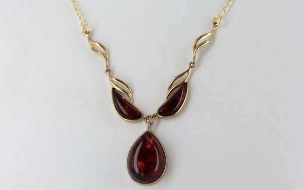 Italian Handmade German Baltic Amber Necklace in 9ct solid Gold- GN0021 RRP£575!!!