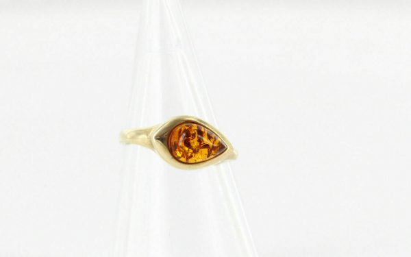 Italian Unique Handmade German Baltic Amber Ring in 9ct solid Gold- GR0204 RRP £195!!!