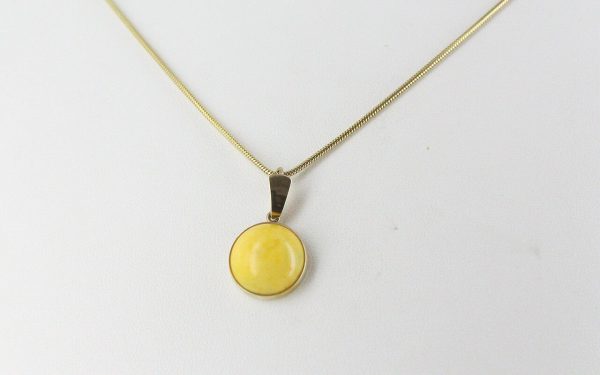 Italian Made Milky Butterscotch German Baltic Amber Pendant In 9ct solid Gold GP0016y RRP£225!!!