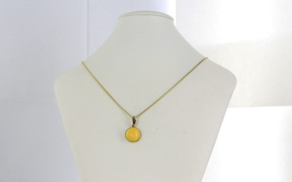 Italian Made Milky Butterscotch German Baltic Amber Pendant In 9ct solid Gold GP0016y RRP£225!!!