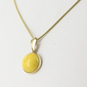 Italian Made Milky Butterscotch German Baltic Amber Pendant In 9ct solid Gold GP0016y RRP£225!!!