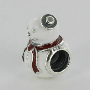 GENUINE PANDORA S925 ALE- HAPPY SNOWMAN SILVER CHARM -791406ENMX RRP£60!!!