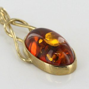 Italian Handmade German Baltic Amber Pendant in 9ct solid Gold - GP0026 RRP£195!!!