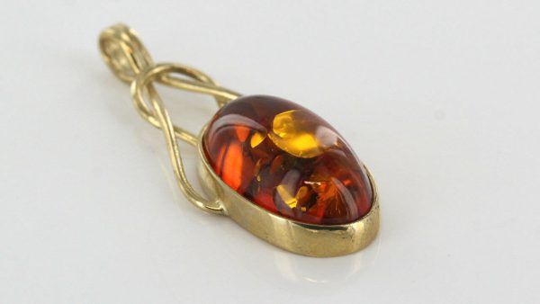 Italian Handmade German Baltic Amber Pendant in 9ct solid Gold - GP0026 RRP£195!!!