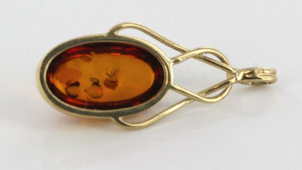 Italian Handmade German Baltic Amber Pendant in 9ct solid Gold - GP0026 RRP£195!!!