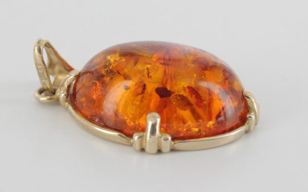 Italian Made German Baltic Amber Pendant in 9ct Gold - GP0034 RRP£195!!!