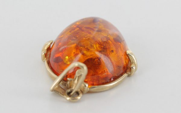 Italian Made German Baltic Amber Pendant in 9ct Gold - GP0034 RRP£195!!!