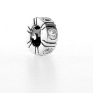 PANDORA S925 ALE CHAMPAGNE ZIRCONIA TRINITY SPACER CHARM 790368CCZ RRP£45!!!