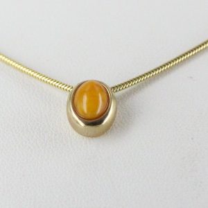 Antique Butterscotch German Baltic Amber Pendant In 9ct solid Italian Gold GP0036Y RRP£135!!!