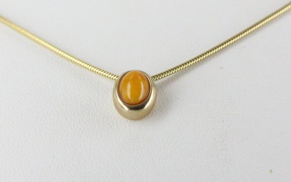 Antique Butterscotch German Baltic Amber Pendant In 9ct solid Italian Gold GP0036Y RRP£135!!!