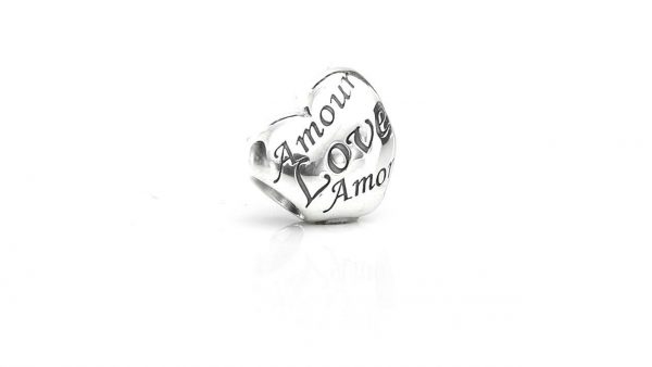 Genuine Unique Pandora Silver Charm S925 ALE -ENGRAVED HEART- 791111 RRP£45!!!