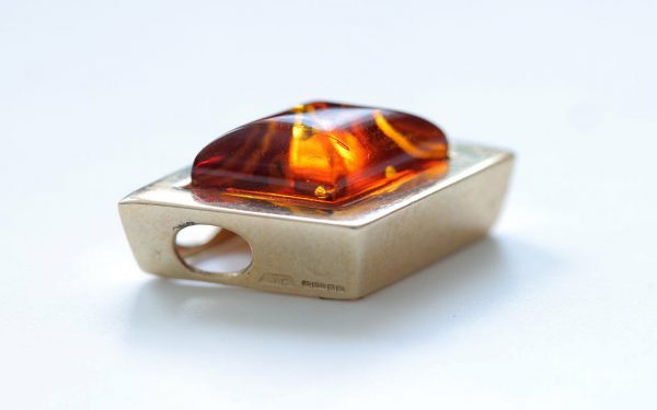 Italian Made Modern German Baltic Amber Pendant in 9ct Gold GP0039 RRP£165!!!!