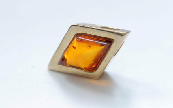 Italian Made Modern German Baltic Amber Pendant in 9ct Gold GP0039 RRP£165!!!!