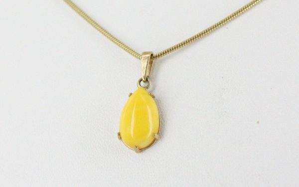 Italian made Butterscotch German Baltic Amber Pendant in 9ct solid Gold-GP0041Y RRP£145!!!