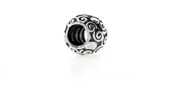 Authentic Retired Pandora Sterling Silver Swirl Dots Bead Charm 790161 RRP£35!!!