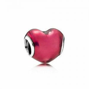 PANDORA S925 ALE Genuine Unique HEART BEAT SILVER CHARM 791814EN62 RRP£50!!!