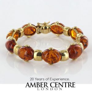 Italian Handmade Elegant Unique German Baltic Amber Bangle In 9ct solid Gold-GBAN003 RRP£2500!!!