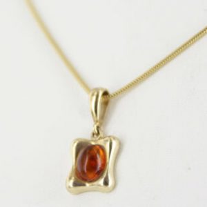 Italian Handmade Unique German Baltic Amber Pendant in 9ct solid Gold -GP0163 RRP£245!!!