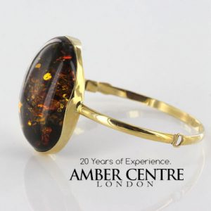 Bangle In 14ct solid Gold Italian Made German Green Baltic Amber - GBAN001 RRP£2500!!!