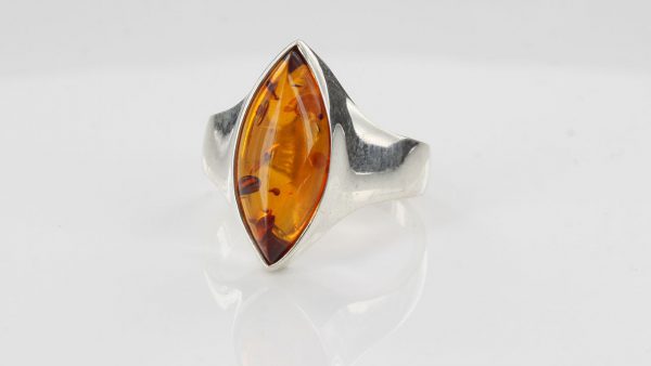 ITALIAN MADE GERMAN BALTIC AMBER RING 925 STERLING SILVER - SR008 RRP£50!!!