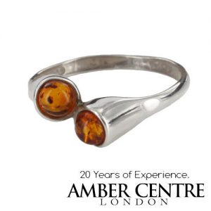 ITALIAN MADE GERMAN BALTIC AMBER RING 925 STERLING SILVER - SR012 RRP£25!!!