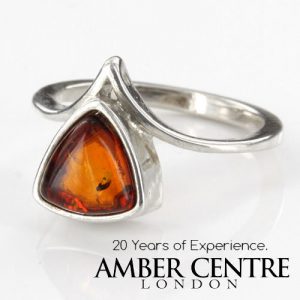 ITALIAN MADE GERMAN BALTIC AMBER RING 925 SILVER - SR014 RRP£40!!!