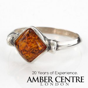 ITALIAN DESIGN GERMAN BALTIC AMBER HANDMADE RING 925 STERLING SILVER-SR017 RRP£35!!!