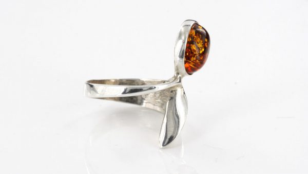 ITALIAN HANDMADE GERMAN BALTIC AMBER ELEGANT RING 925 SILVER - SR021 Size M(53) RRP£40!!!