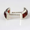 German Baltic Amber Modern Stud Earrings In 925 Silver Handmade ST0097 RRP£25!!!