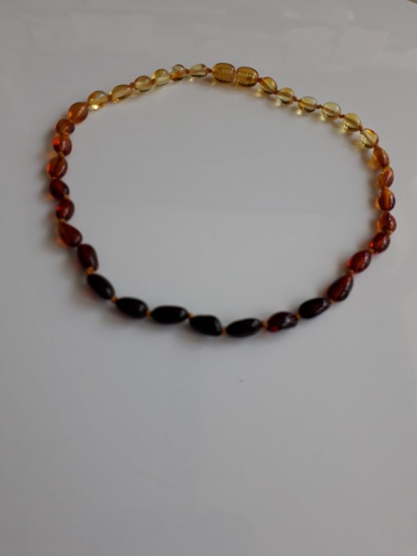 Teething Baby/Child Necklace Genuine Natural Multicolored Baltic Amber A09268 RRP£25!!!