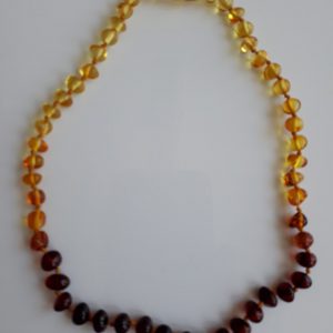 Teething Baby/Child Necklace Genuine Natural Multicolored Baltic Amber A09258 RRP£25!!!