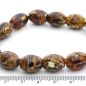 German Handmade Mosaic Style Healing Unique Amber Bracelet W038 RRP£90!!!