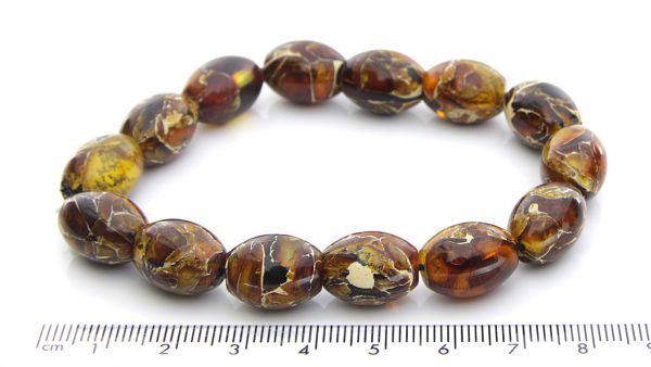 German Handmade Mosaic Style Healing Unique Amber Bracelet W038 RRP£90!!!