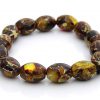 German Handmade Mosaic Style Healing Unique Amber Bracelet W038 RRP£90!!!