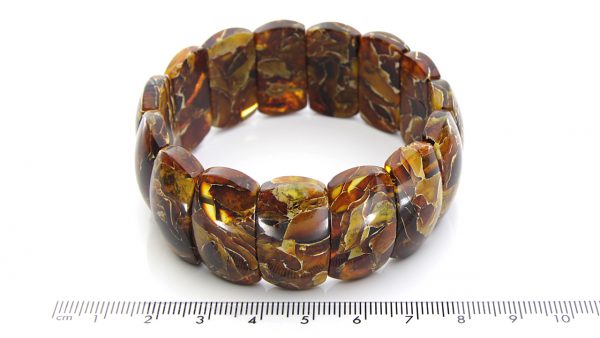 German Mosaic Style Handmade Healing Unique Amber Bracelet W011 RRP£195!!!